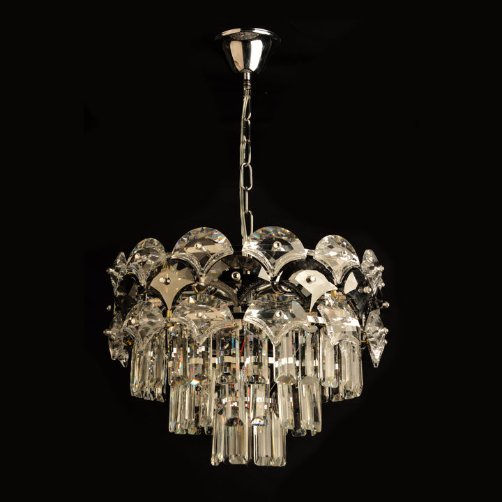 Candelabru Cristal Clasic 8 Becuri E27, Ø400 mm, Stil Elegant Vintage, Fara Telecomanda