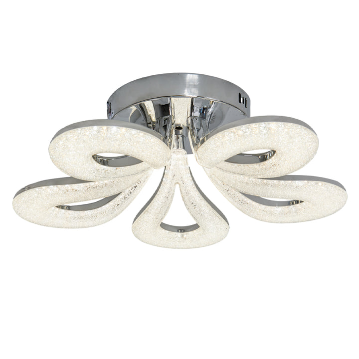 Lustra LED cu telecomandă, 500×500×170 mm, 100W, 3300K–6500K, finisaj modern, K2516/5