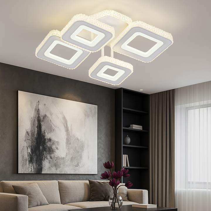 Lustra LED moderna cu lumina reglabila – Model 26033/2+2C WH+CR