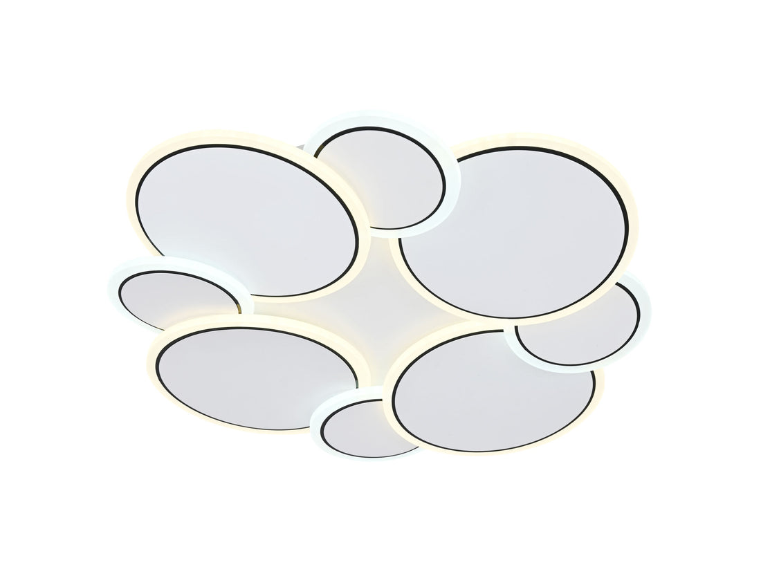 Lustra LED moderna cu lumina reglabila, model 26075/4+4WH+BK