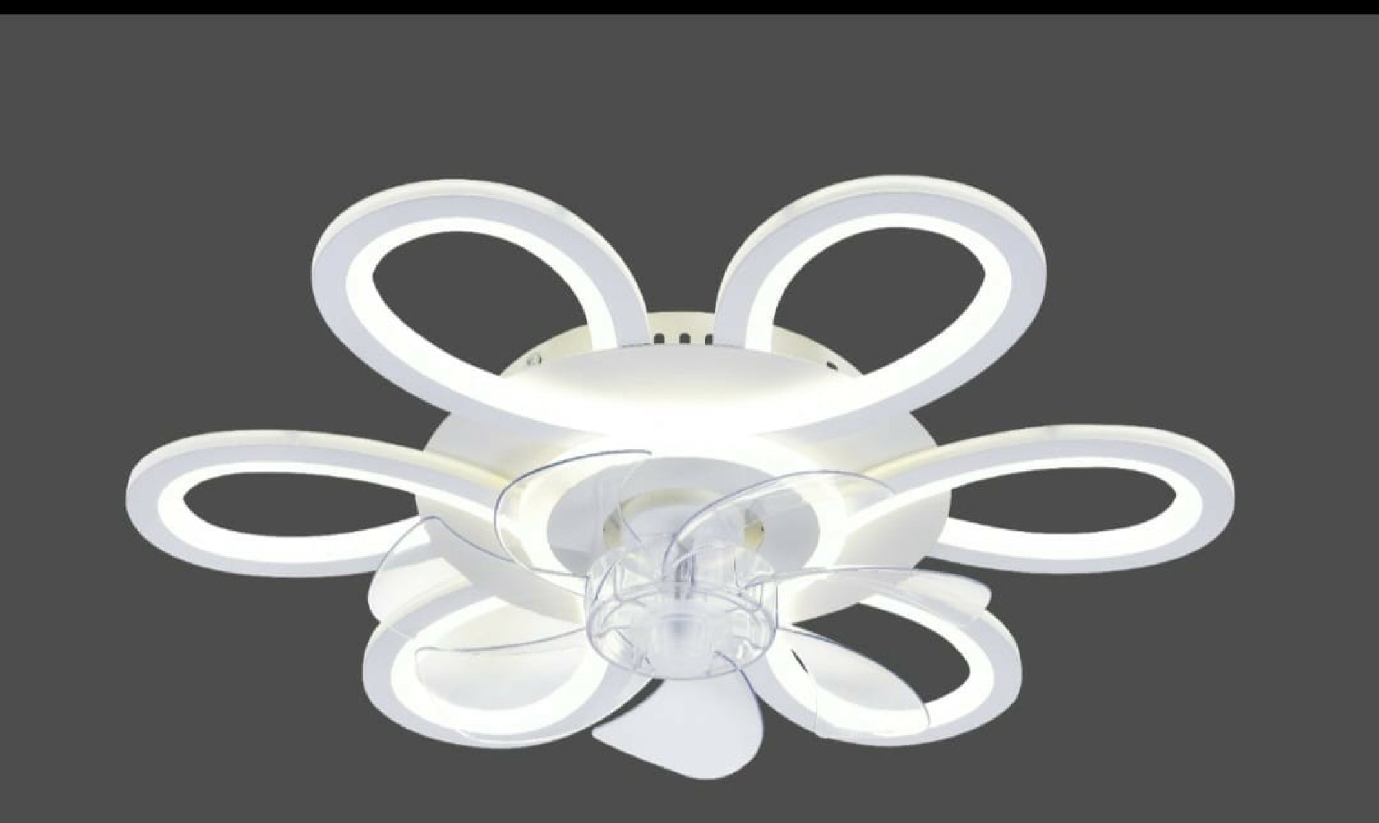 Lustra LED cu telecomanda – 116W, D535xH120 mm, Alb, 3000–6500K (26142/3)