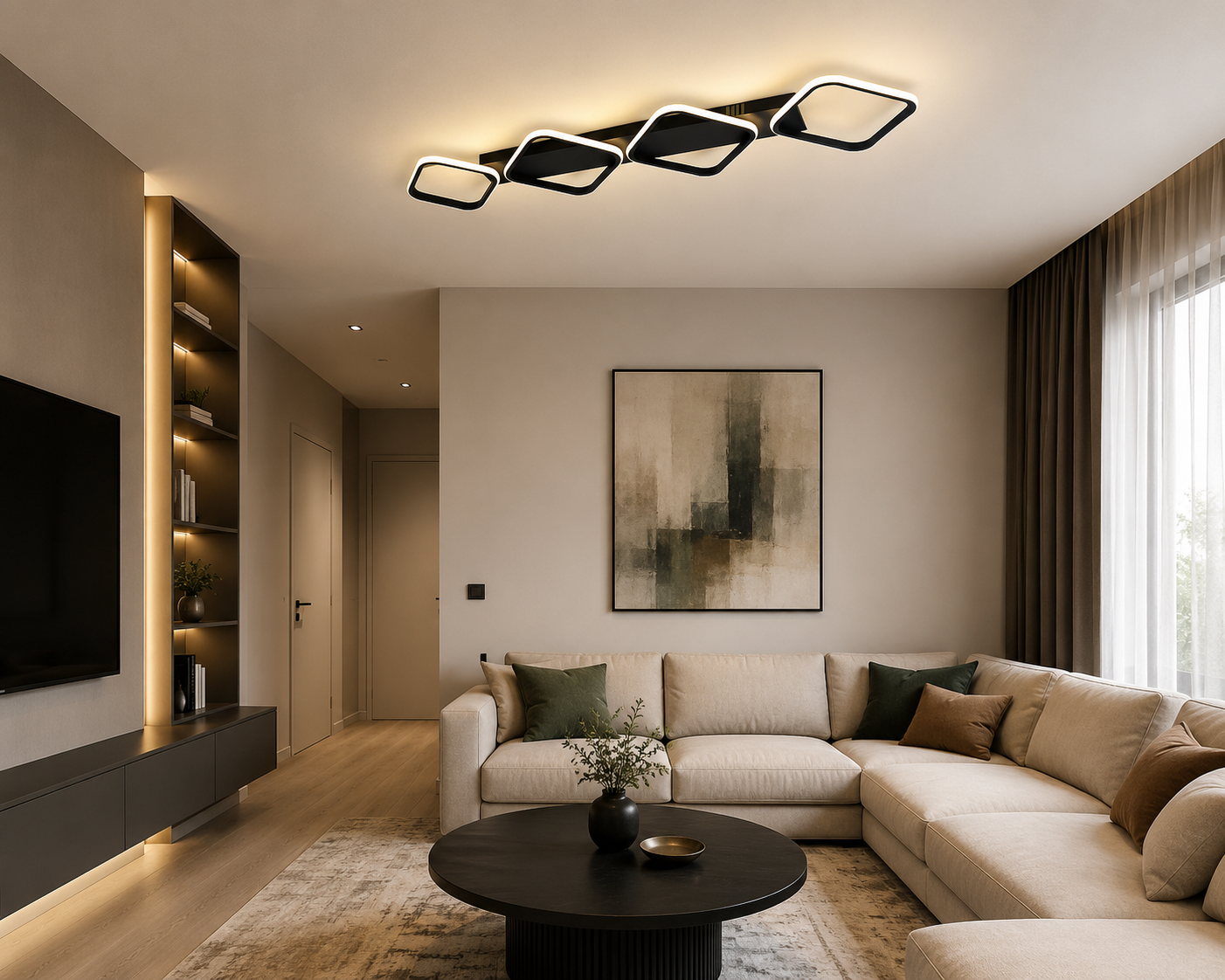Lustra LED 77206/4  104W,  lumină reglabilă 3000K-6500K