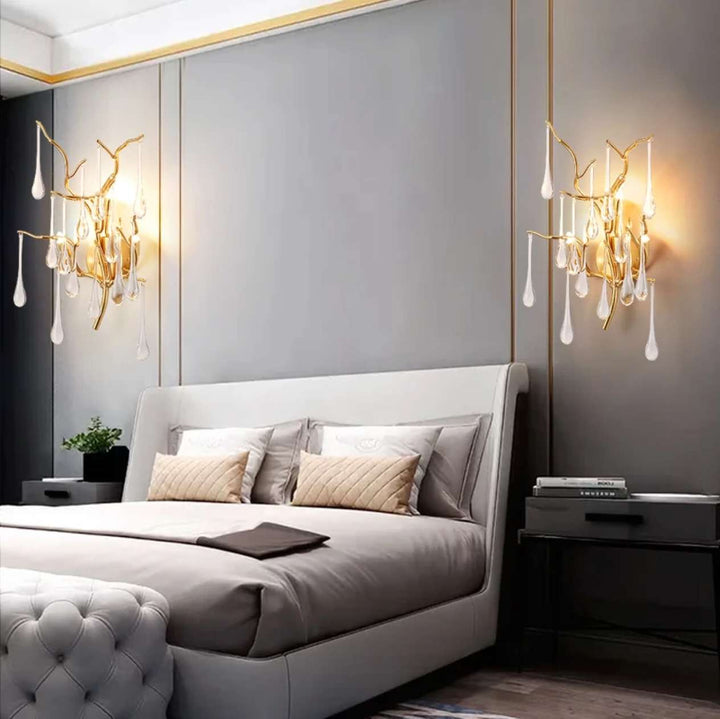 Aplica decorativa aurie cu cristal model 27137/2