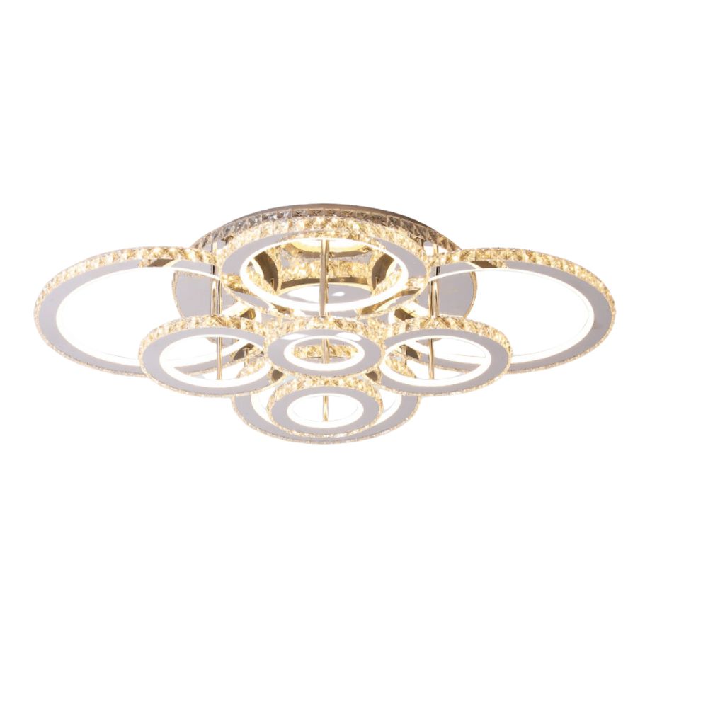 LUSTRA LED CRISTAL RGB CU TELECOMANDA, 328W, 8INELE, LUMINA REGLABILA 3500-6500K, MODEL 2875-8