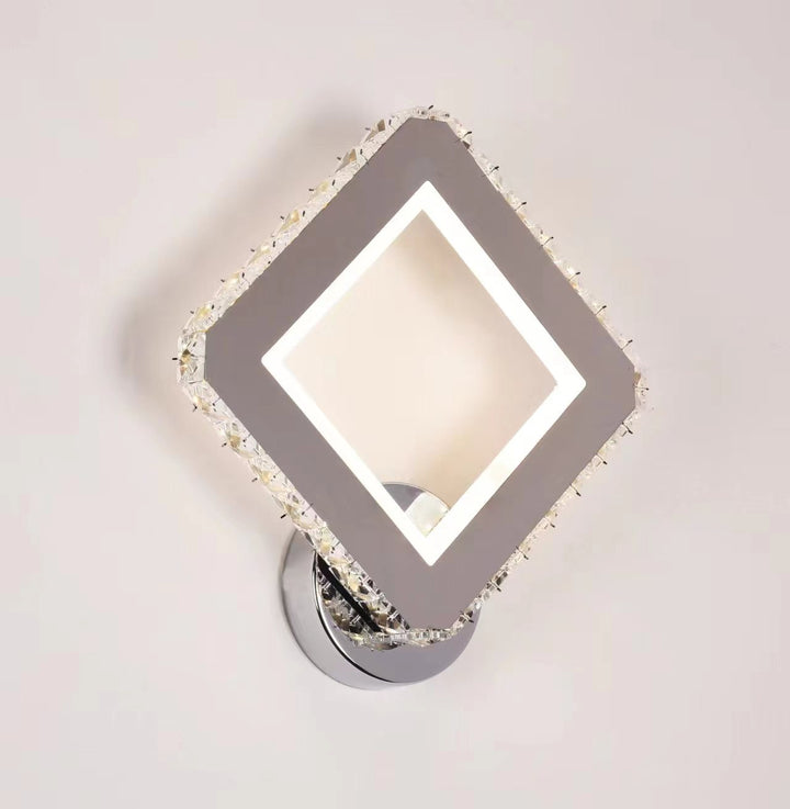 Aplica LED Perete Cristal 34W, Lumina Reglabila 3500-6500K, Design Modern Romboidal – Model 2881