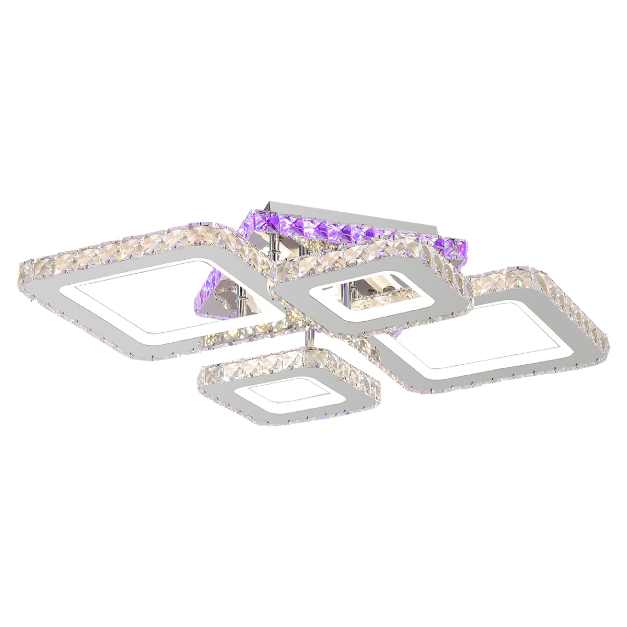 LUSTRA LED ELEGANTA, 2886/2+2 – DESIGN GEOMETRIC CU LUMINĂ PUTERNICĂ ȘI TELECOMANDĂ.