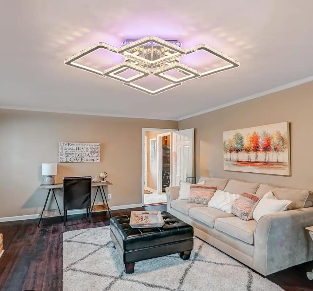 LUSTRA LED 2886-4+2 – DESIGN MODERN ȘI PUTERE EXTRA, CU TELECOMANDĂ 2.4G