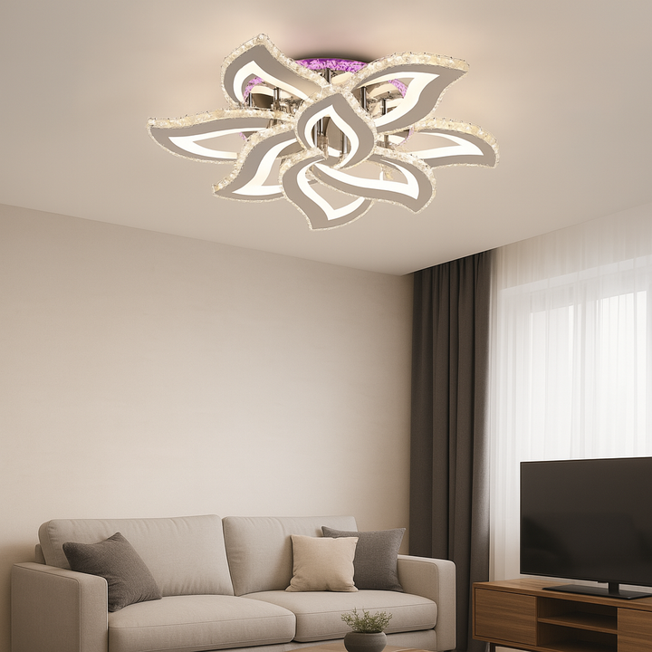 Lustra LED Smart RGB 2923-6+3 – Ø710 mm, 258W, Iluminare Multicoloră, cu Telecomandă