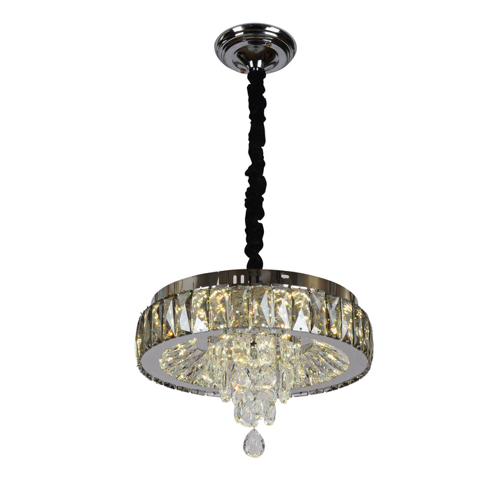 Candelabru LED Ø300 cu Cristale și Telecomandă, Model 2961-300