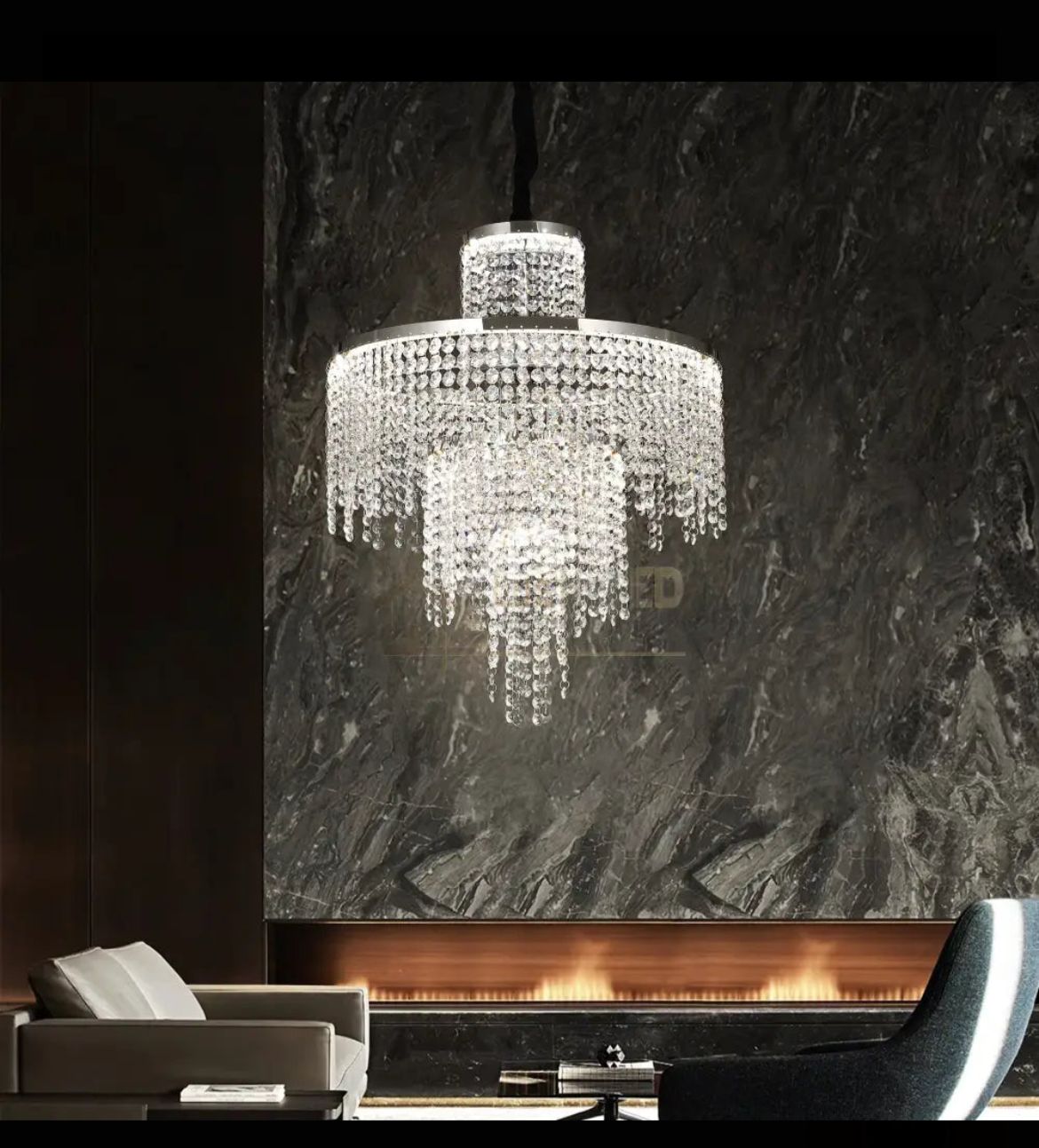 Lustra LED Silver Cristal CU TELECOMANDĂ 2965/500