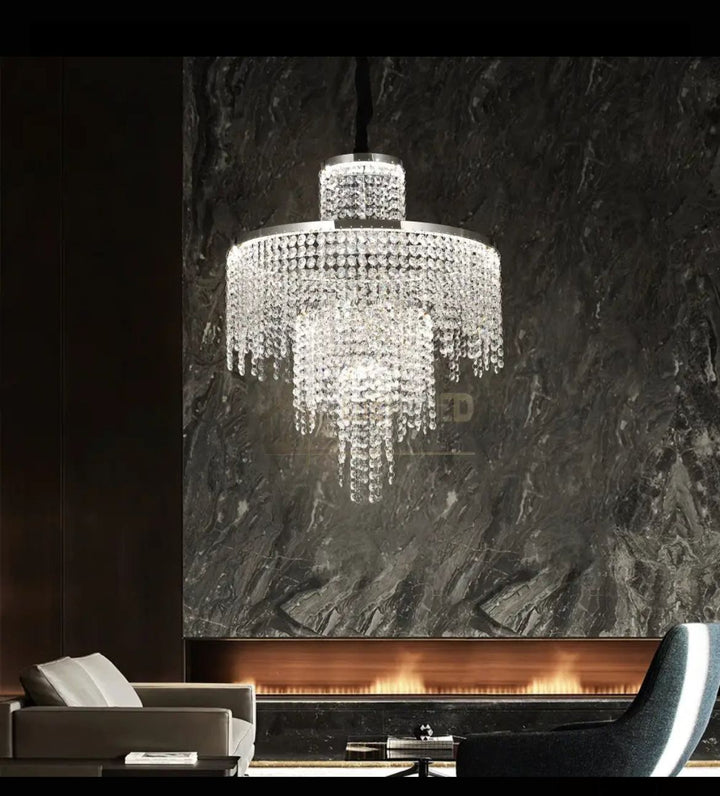 Lustra LED Silver Cristal CU TELECOMANDĂ 2965/500