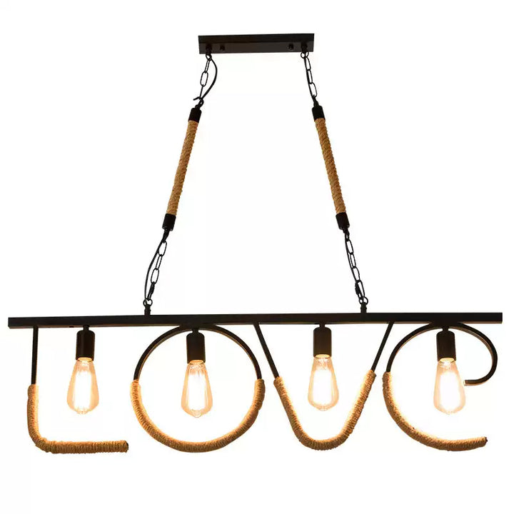Pendul rustic cu 8 becuri, Ø1000×H290 mm, E27 max 60W, JD-83
