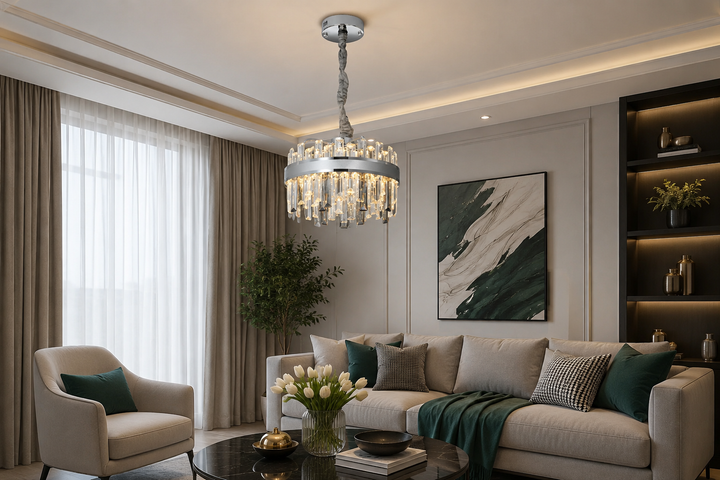 Candelabru LED, 92 W, Ø ≈ 400 mm, temperatură reglabila 2800–6500 K – model 8652/400 CR