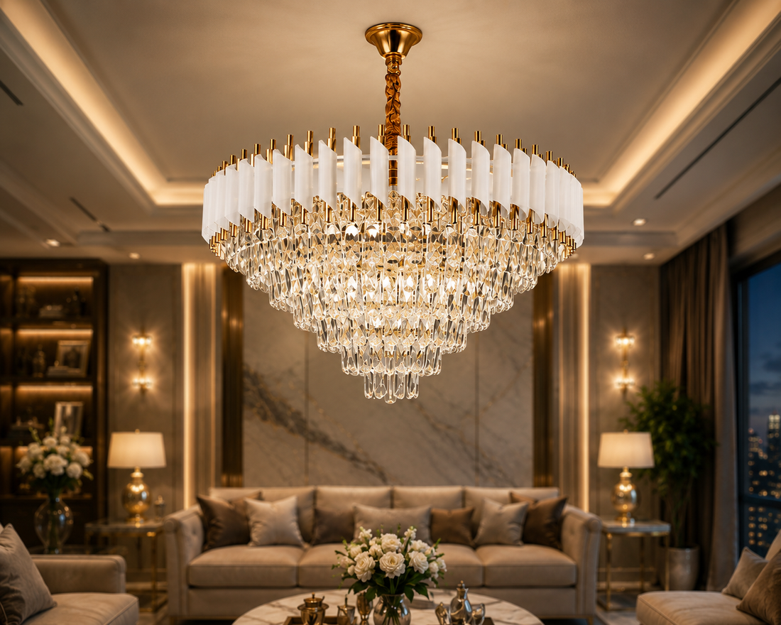 Candelabru elegant cu cristal 9001/800 WH+FG
