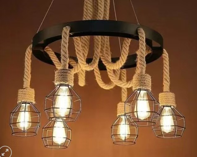 Pendul modern 6 surse, soclu E27, D72 x H40 cm – JD-601