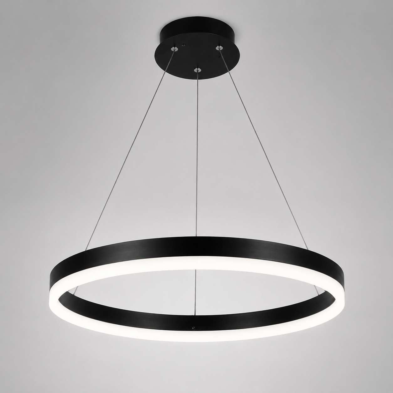 PENDUL  LED CU TELECOMANDA, 44W LUMINA REGLABILA 3000K–6500K, INELE NEGRE, 715×500×105 MM A19/400