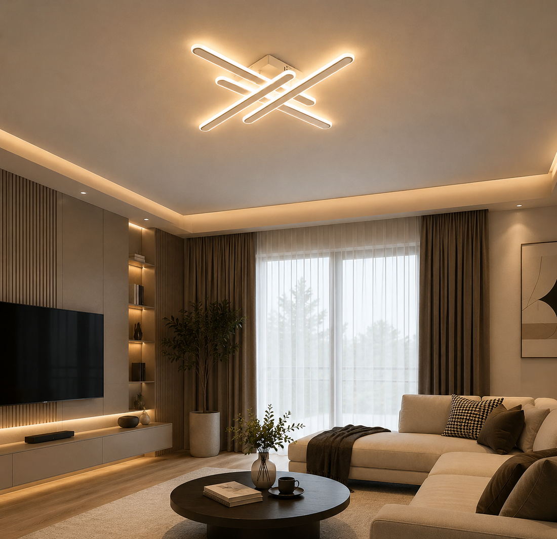 Lustra led cu telecomanda, 73030/4, amb