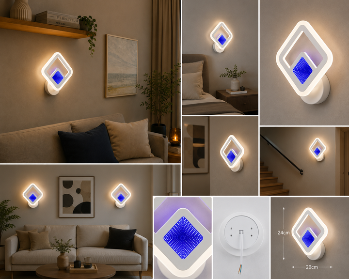 Aplica LED, 26 W, 245×215 mm, temperatură reglabilă 2800–6500 K – model SX8736/1