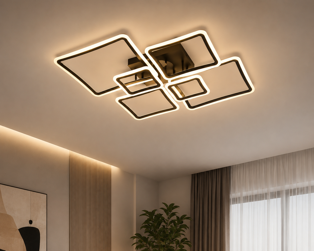 Lustra LED Design Geometric 168W cu Telecomandă | Model 6041-4+2