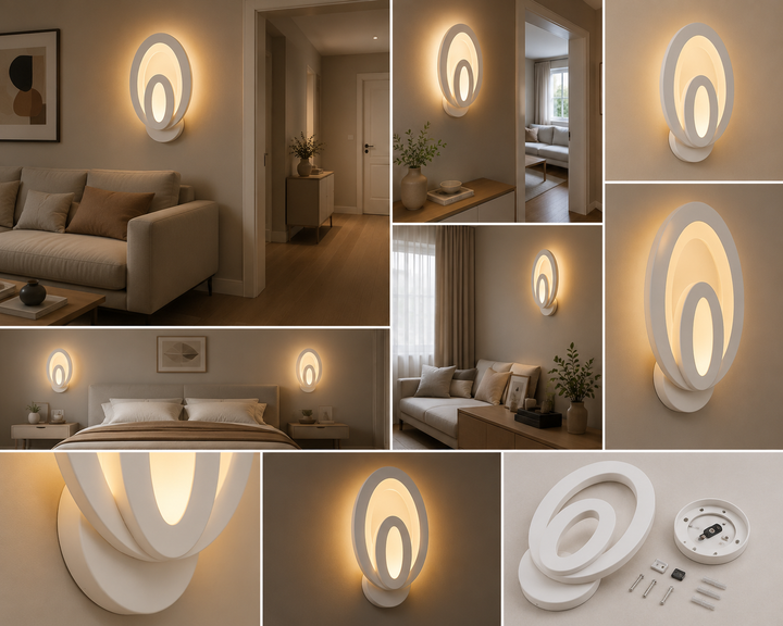 Aplica LED modernă B03, lumină reglabilă 3000–6500K, design vertical compact