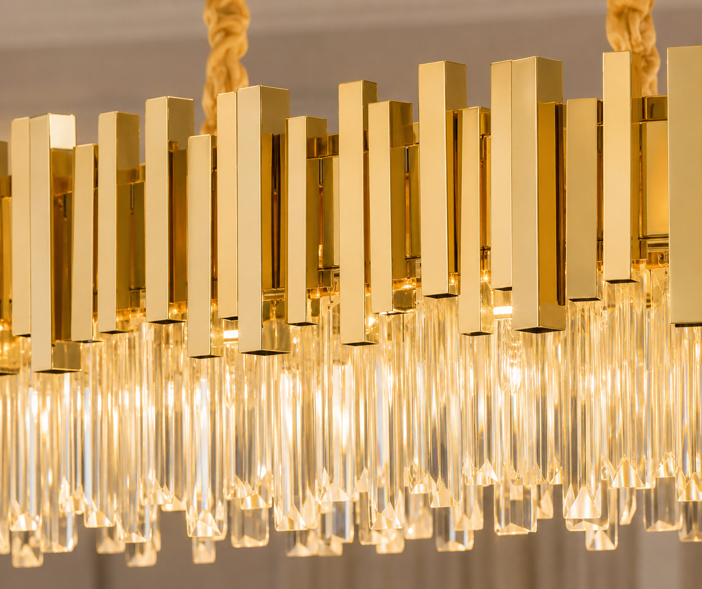 CANDELABRU AURIU  CU CRISTALE, 8×E27, Ø800+300 CM, DESIGN ELEGANT 3211/800+300FG
