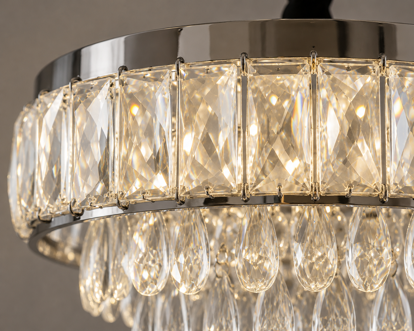 Candelabru LED Cristal Ø300 cu Telecomandă – 52W, Model 2960-300