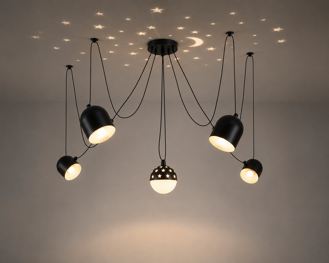 Pendul modern 3 abajururi E27, înălțime reglabilă 1000 mm – model 9854/3