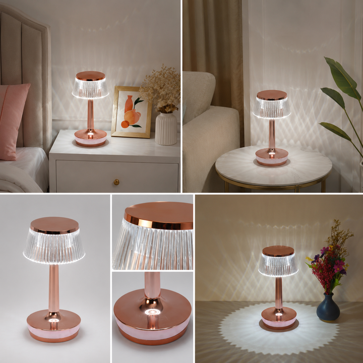 Veioza de masă LED portabilă ML-2058, 3W, lumină reglabilă 2800–6500K, autonomie 5–8h, baterie 1200mAh