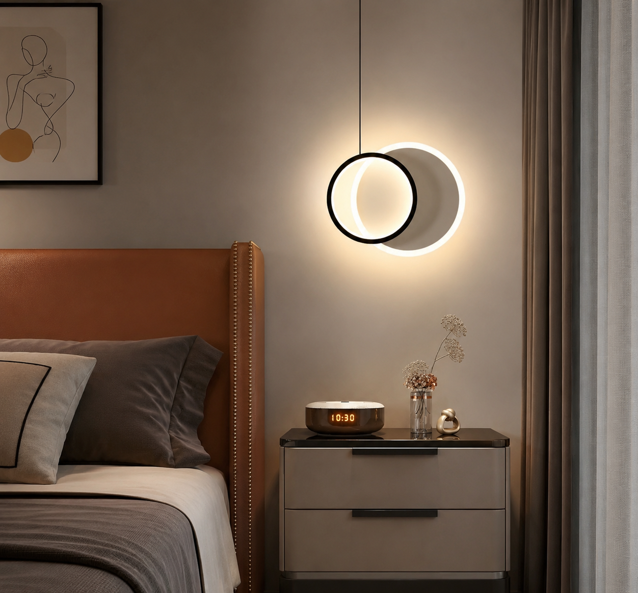 Aplica LED 24W MODEL 8773 WH+BK LUMINA REGLABILĂ