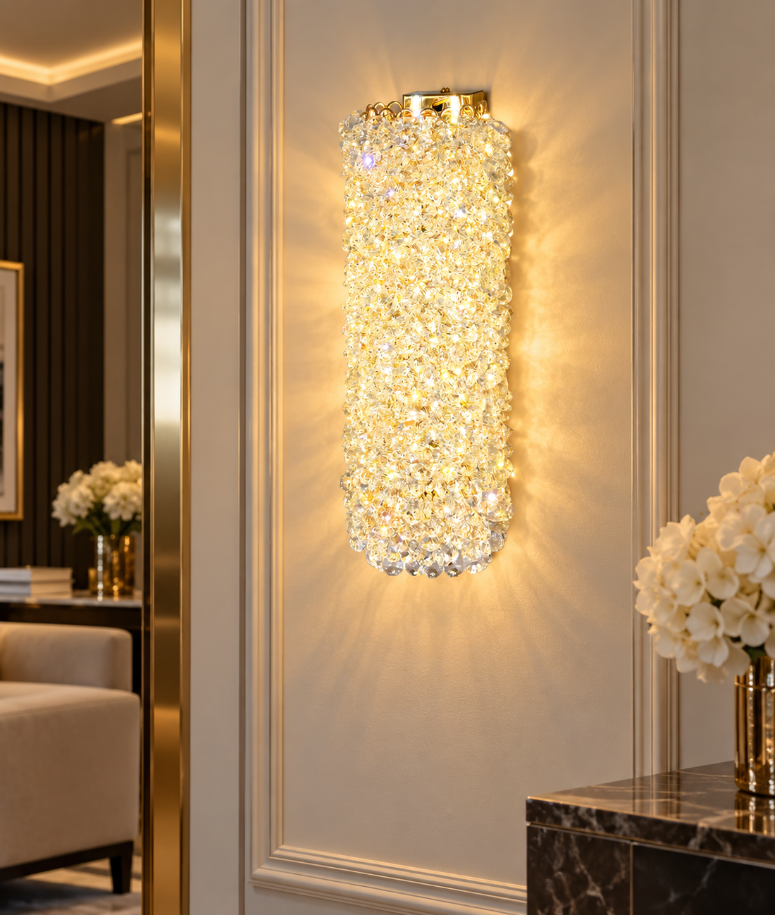 Aplică LED 5558/300 FG – Auriu, cu Cristale Decorative
