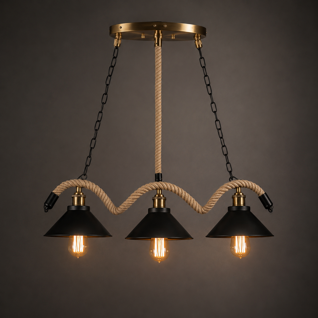 Pendul rustic, Ø780×H200 mm, E27 max 60W,  JD-76