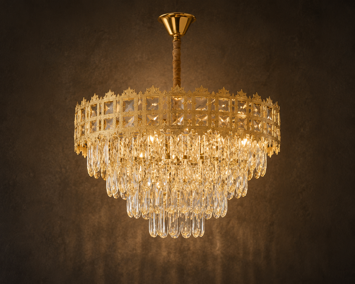 Candelabru auriu 70065-500 GD cu 8 socluri E27 – Design modern pentru spații elegante