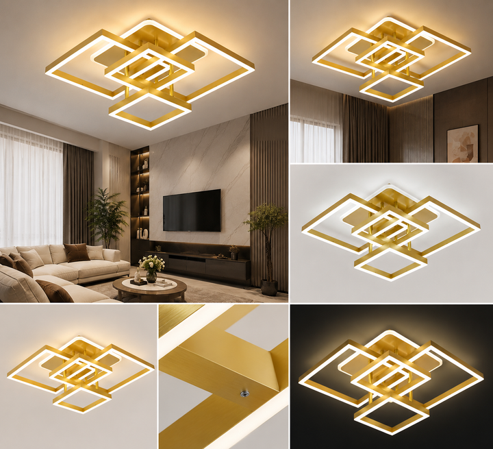 ustră LED Modernă 71139/2+2 300+200 GD – Auriu