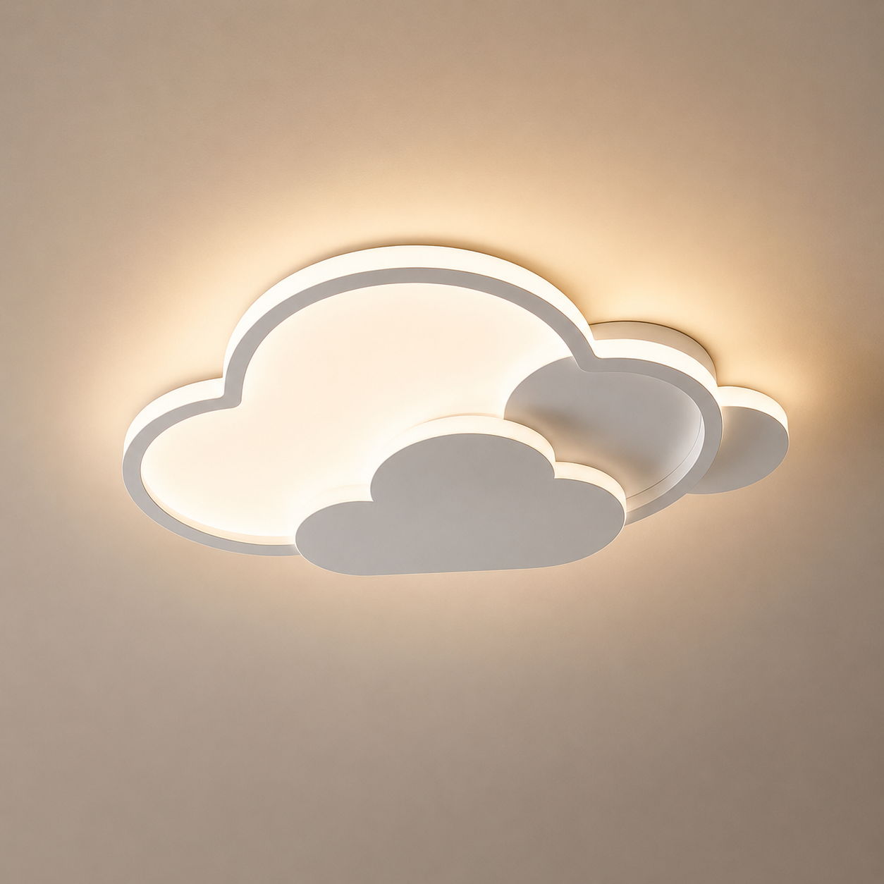 Lustra LED cu telecomanda 2x43W, lumină reglabilă 3000K–6500K, 500×350×80 mm, finisaj alb modern