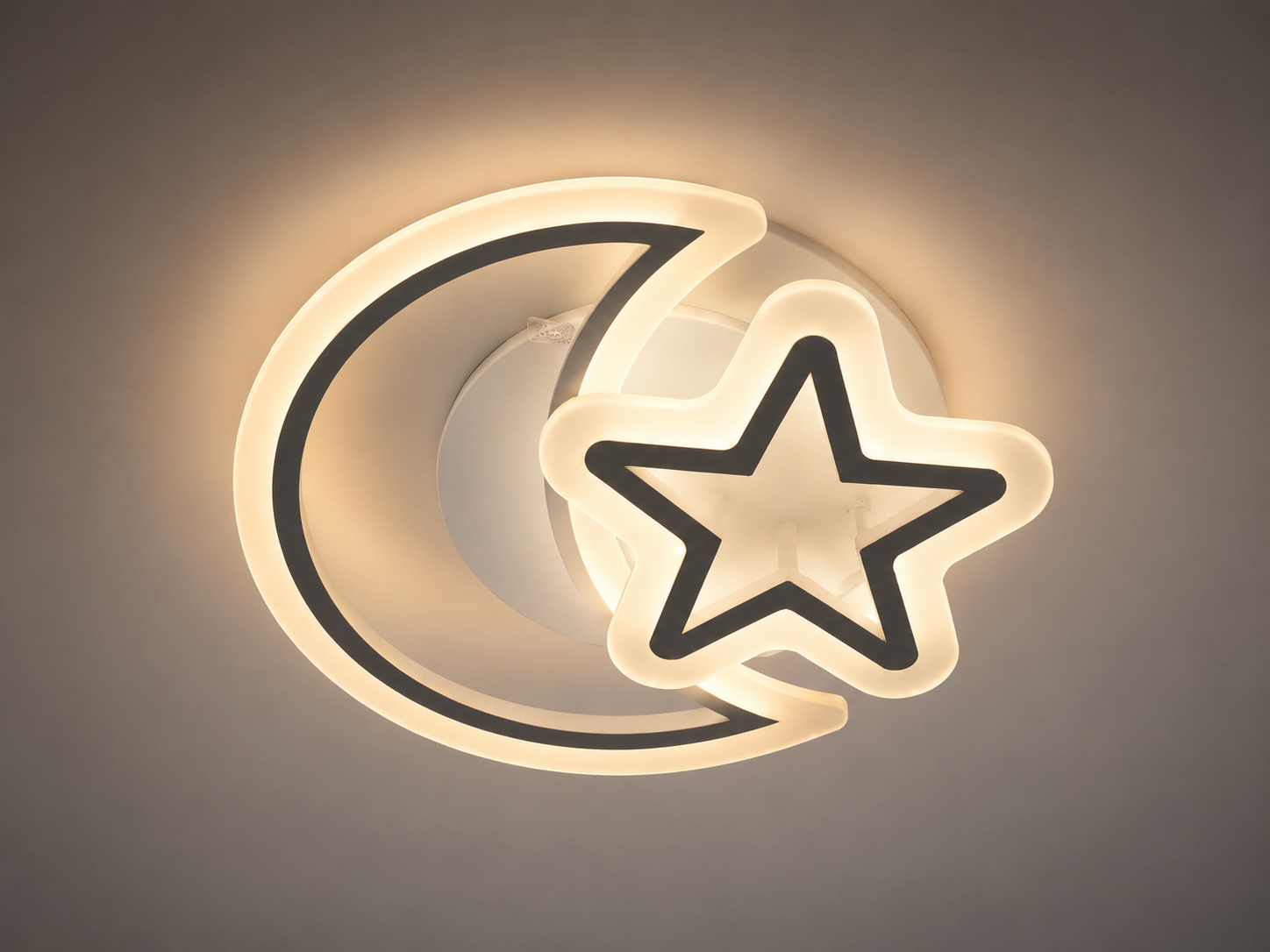 Lustra LED modernă lună & stea 74W, lumină reglabilă – 71391/2WH