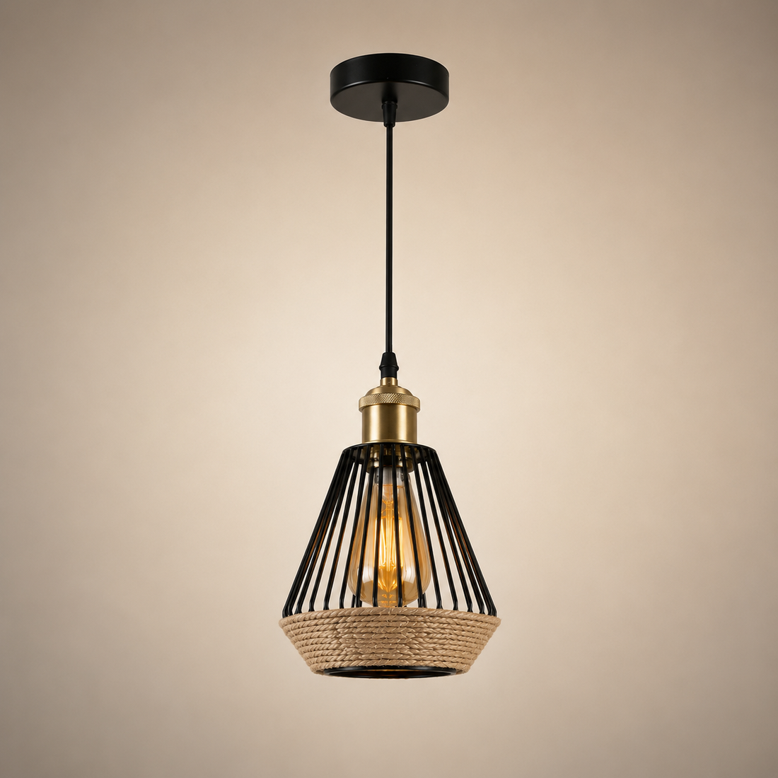 Pendul modern, soclu E27, D15 x H24 cm, 1 bucata, JD-52