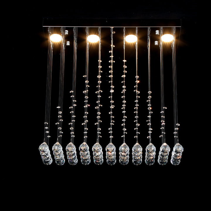 Candelabru LED cu cristale, 600×200×600 mm, 20W, 4000K, fără telecomandă, 6032-4