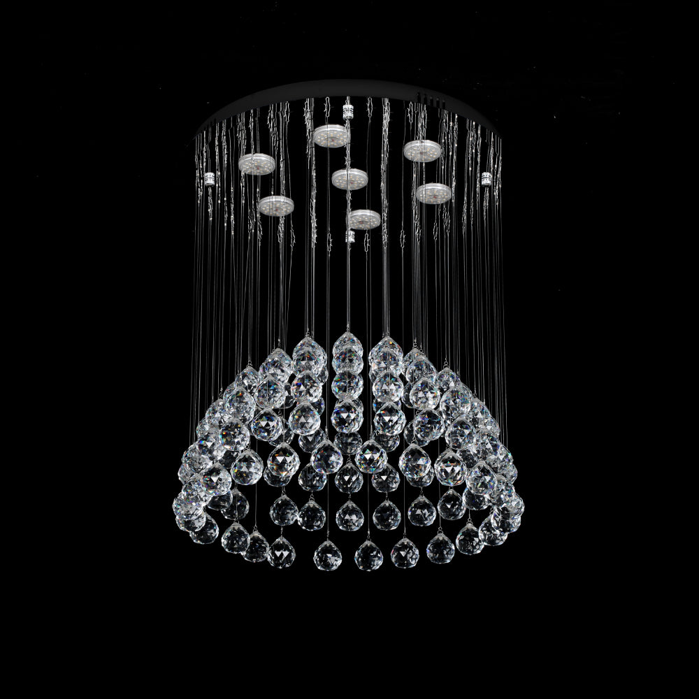 Candelabru LED cu cristale, 500×500×550 mm, 35W, 4000K, fără telecomandă, 6208-7