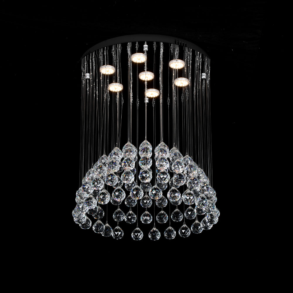 Candelabru LED cu cristale, 500×500×550 mm, 35W, 4000K, fără telecomandă, 6208-7