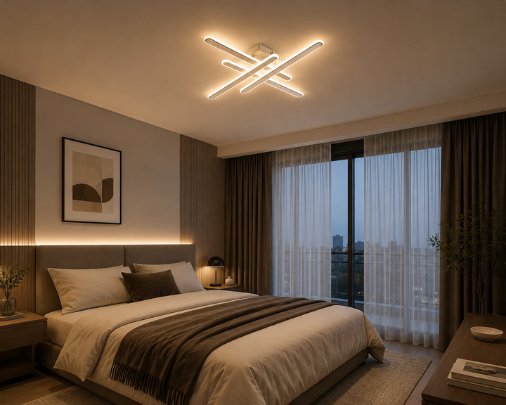 Lustra led cu telecomanda, 73030/4, amb