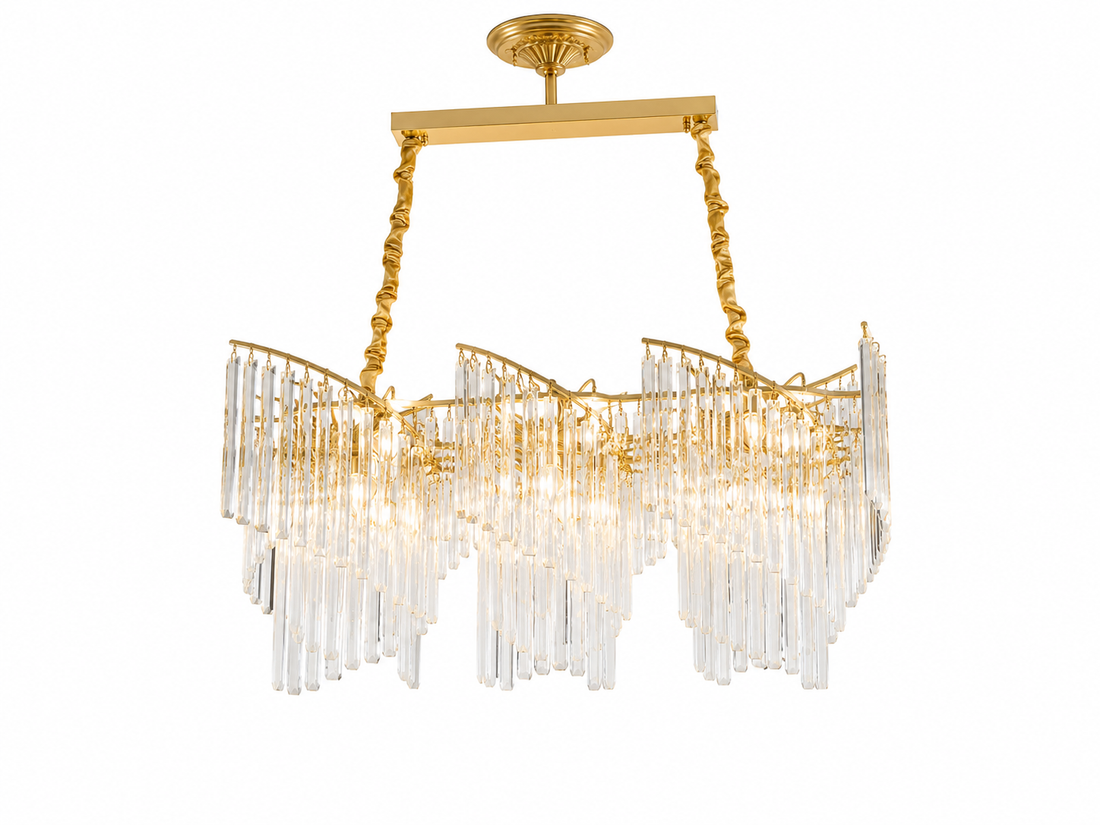 Candelabru Cristal 6503-9, 9xE27 Max 60W, Ø600mm
