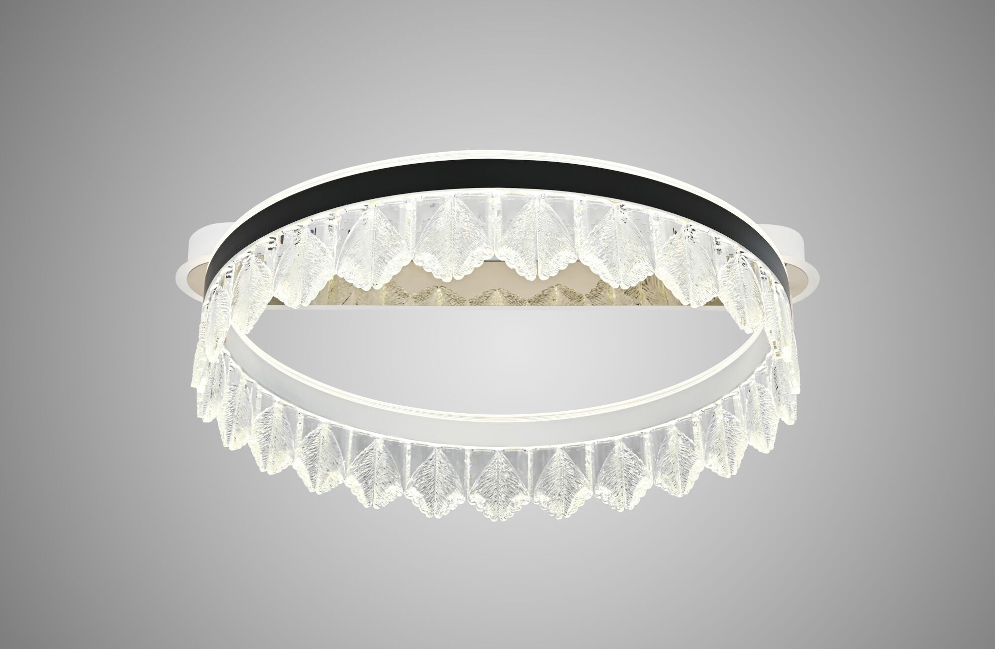 Lustra LED modernă cu 2 surse de lumină – Model 55009/500 WH+BK+TIGD