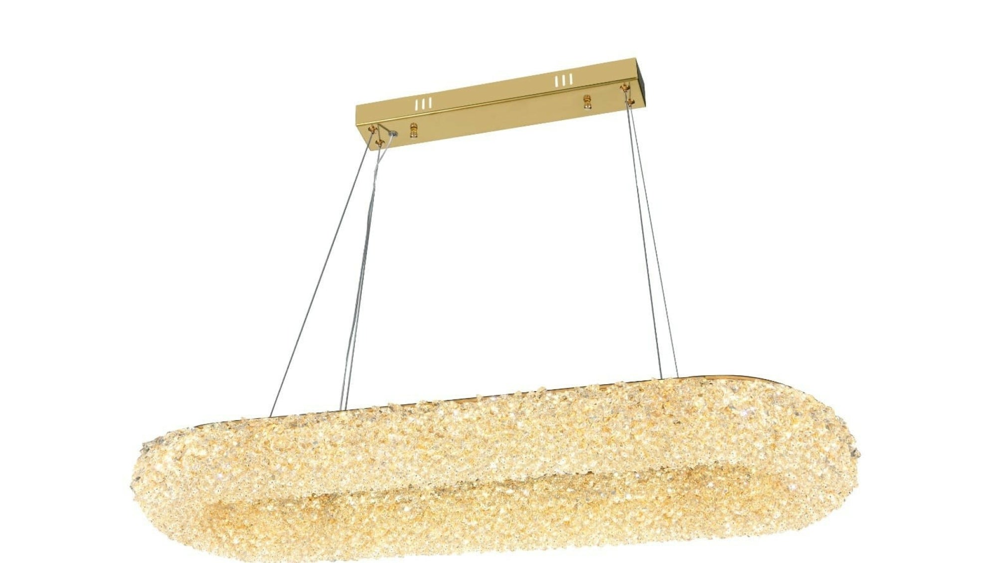 Pendul LED dreptunghiular auriu 5558-300×850 FGD – 124W