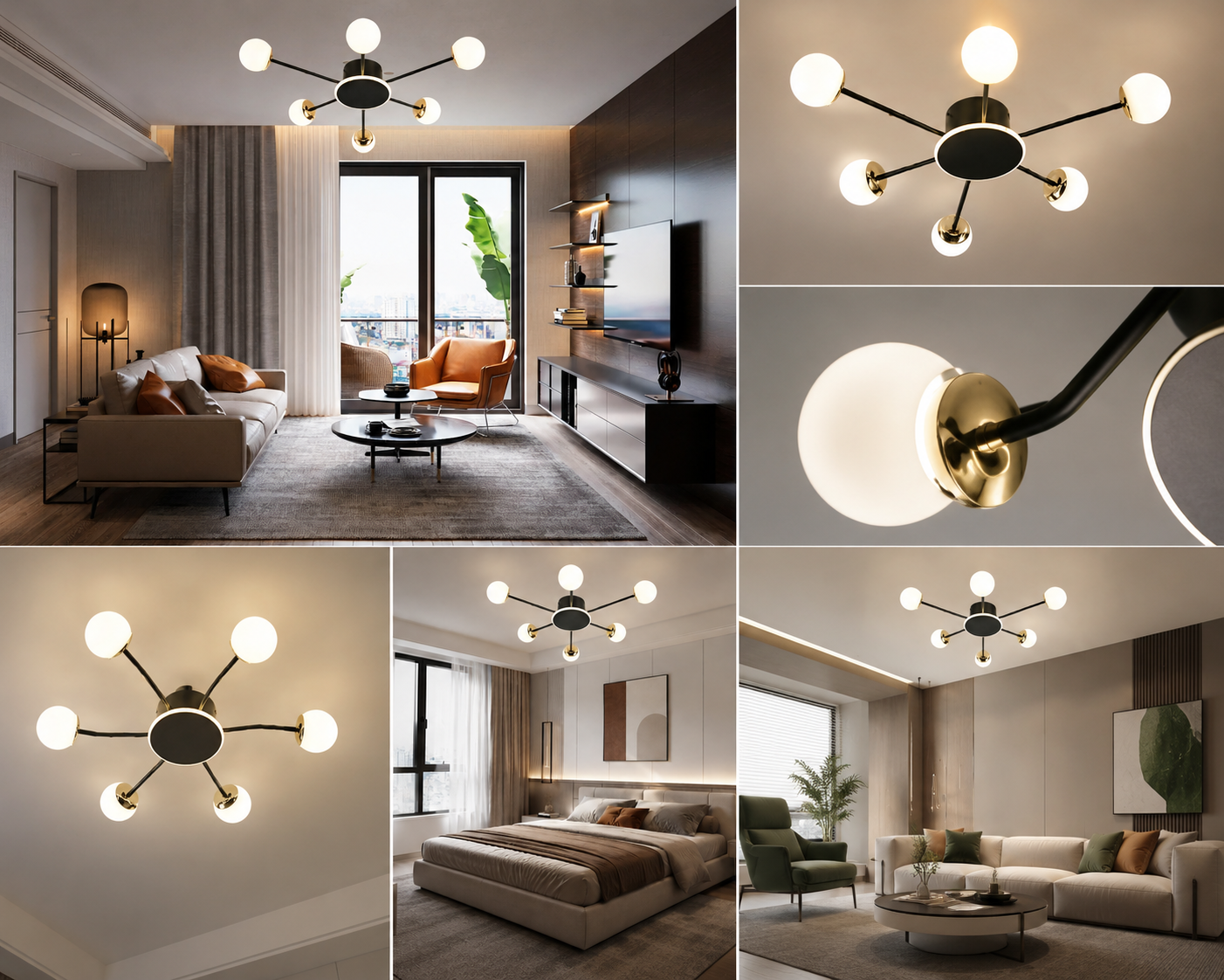 Lustra LED cu 3 tipuri de lumina, 73058/6