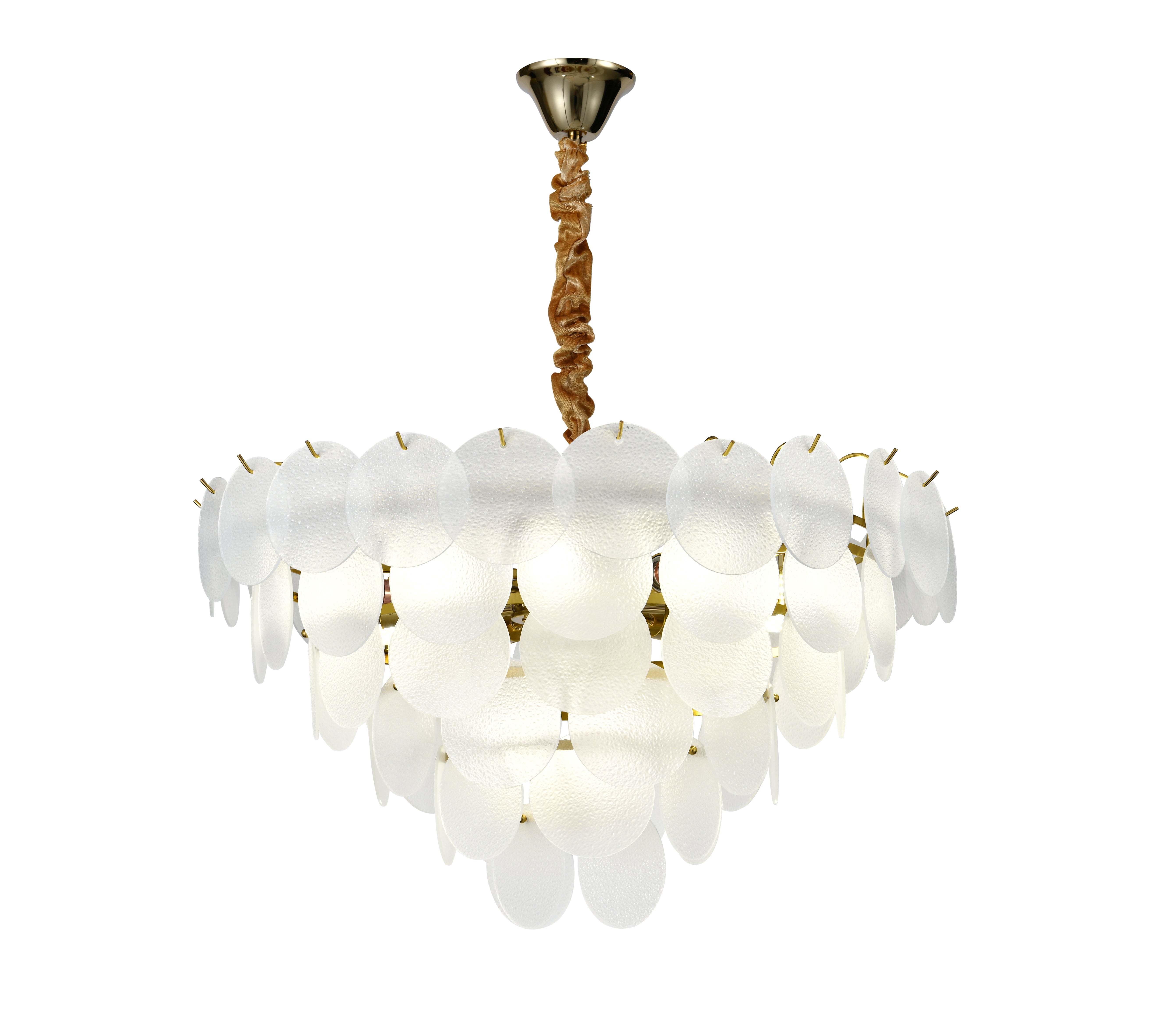 Candelabru modern cu sticla mata, 15 becuri E27, Ø75 cm, H42 cm, model 5867-750 TB