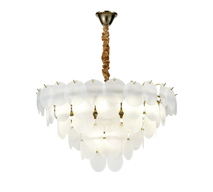 Candelabru modern cu sticla mata, 15 becuri E27, Ø75 cm, H42 cm, model 5867-750 TB