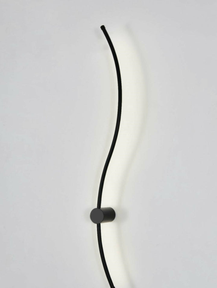 Aplica LED de perete, design ondulat, 38W total, L ≈ 1000 mm, temperatură reglabilă 3000K–6500K, negru – model 59093/1000