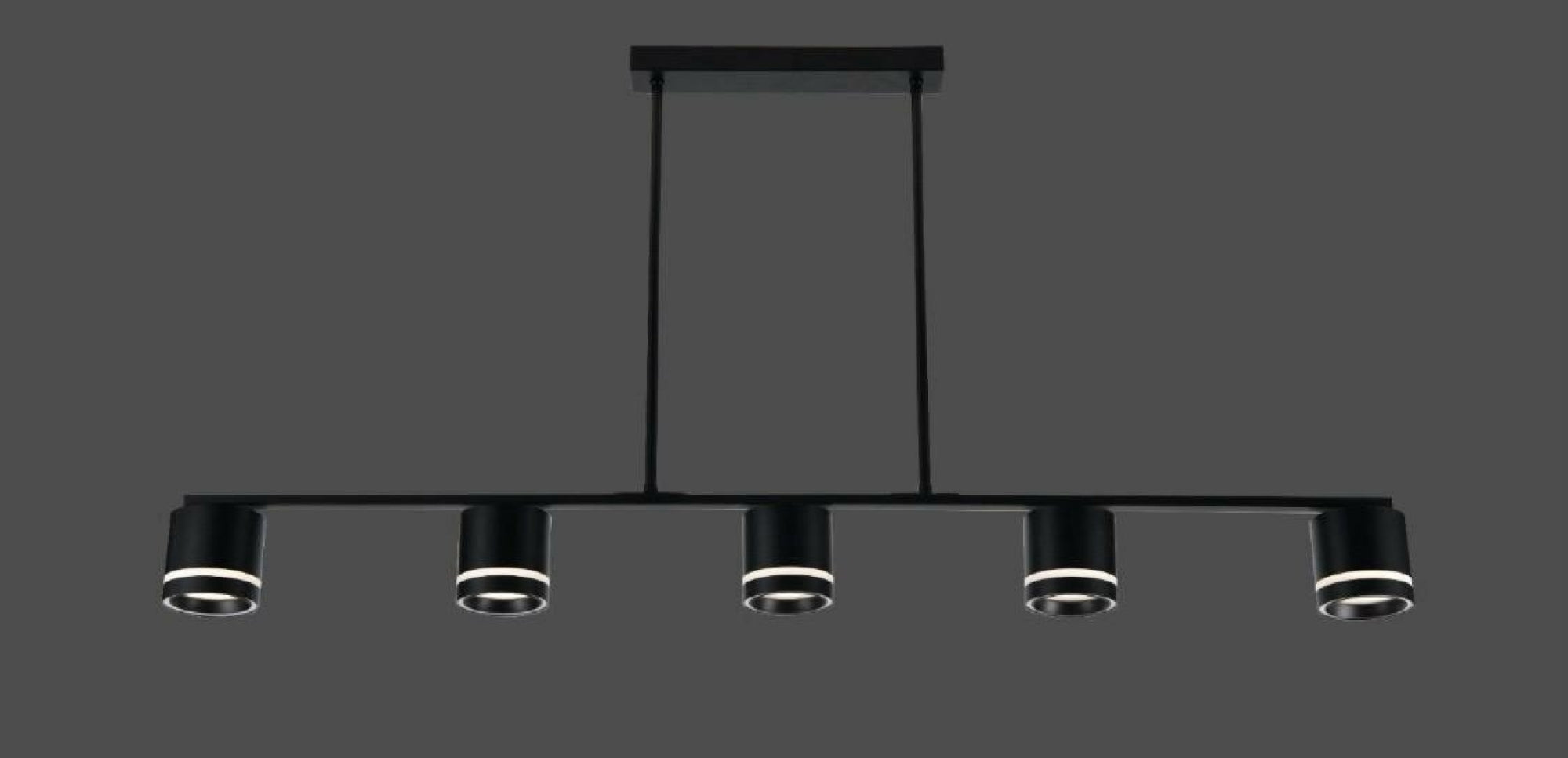 Pendul LED negru 59203/5BM – 5 becuri GX53, 3000-6500K