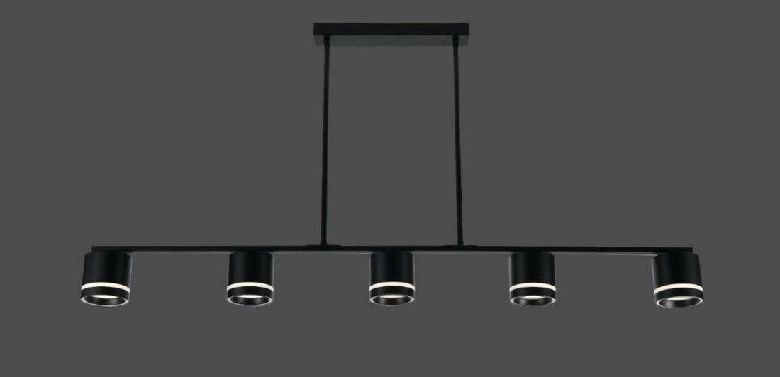 Pendul LED negru 59203/5BM – 5 becuri GX53, 3000-6500K