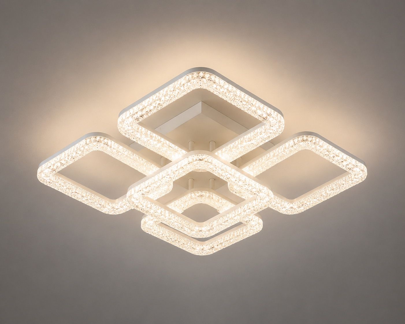 Lustra LED L7276/5A albă 160W, Ø525×130 mm, lumină 3000–6500K, cu telecomandă